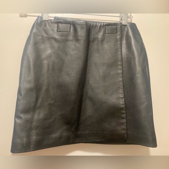 Hugo Buscati 100% leather wrap skirt - Picture 1 of 5